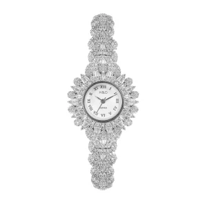 ساعت مچی عقربه ای نقره زنانه مدل تاج فلاور 0151