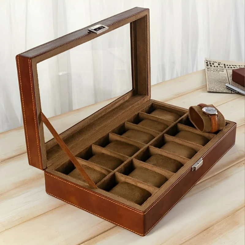 جعبه ساعت مدل تمام چرم دو ردیف