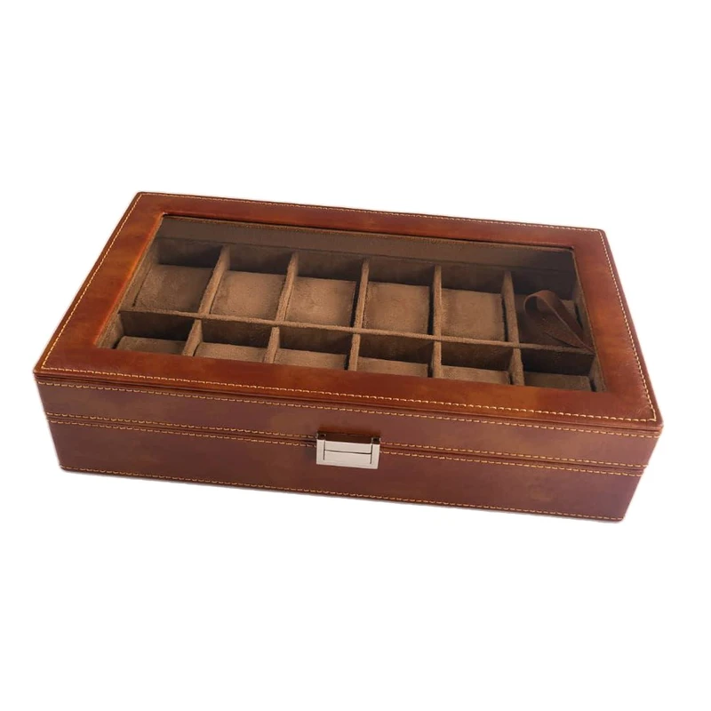 جعبه ساعت مدل تمام چرم دو ردیف