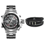 ست ساعت مچی دیجیتال و دستبند مردانه اسکمی مدل 1515SI